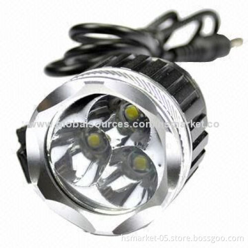 Camping emergency head lamp, 3x Cree U2 LED, 4x 18650, 8.4V, 4,000lm, running 20 hoursNew